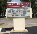 Church Sign - Church sign with VBS info